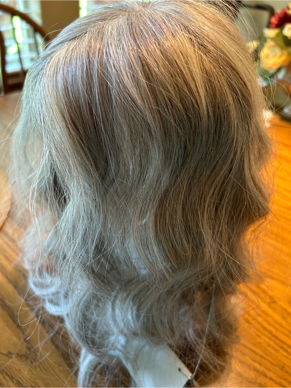 Grey Top Trend Lace HD Wavy Topper 14" by Jon Renau. - Picture 12 of 16